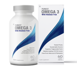 Purest Omega Wild Alaskan Fish Omega 3 - 60 Vegicaps