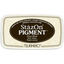 Stazon Ink Pad - Piano Black - Solvent Ink
