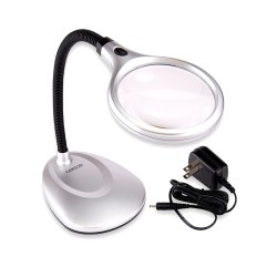 Carson DESKBRITE200 LED Lighted 2X Magnifier And Desk Lamp For Hobby Crafts Inspection Reading...
