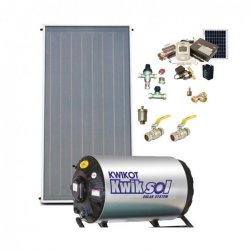 Kwikot 150l Direct Pumped Vertical Flat Plate Solar Water Heating System