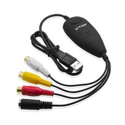 USB 2.0 Video Audio Capture Card- Vhs To DVD Converter Digital Video Grabber Devices For Windows Mac Imac PC