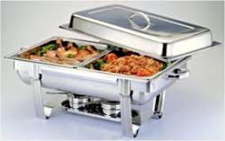 Stainless Steel Chafing Dish - 9l - Two-burner : Single Double Inner Tray