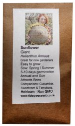 Heirloom Flower Seeds - Sunflower - Giant