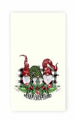 Christmas Gnomes Merry Everything Holiday Kitchen Dish Towel - Decorative Bath Hand Towel - Christmas Towel Decor - Holiday Hostess Gift - Christmas Gift