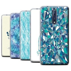 STUFF4 Gel Tpu Phone Case Cover For Nokia 8 Pack 18PCS Teal Fashion Collection