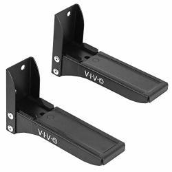 Vivo Black Steel Universal Dual Soundbar Wall Mount L Brackets Adjustable Extending Speaker Arm Holders MOUNT-SPSB4