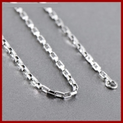 Dark Silver Stainless Steel Box Link Chain - 450mm