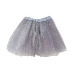 Glitter Tutu Skirt Silver Grey