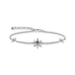 Bracelet Royalty Star With Stones Silver - 19CM Adjustable