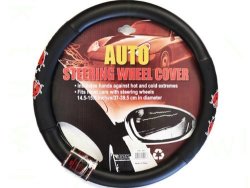 Bdk Universal Fit Comfort Grip Steering Wheel Cover - Lady Bug