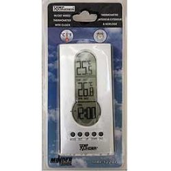 Minder Research MRI-122AG Wired Indoor Outdoor Thermometer With Clock