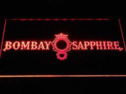 Morganneon 12" X 8" Bombay Sapphire British Gins LED Neon Light Sign Red
