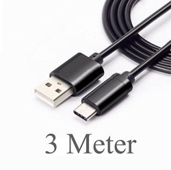 Original Blackberry Motion 10FT USB To Type-c Charging And Transfer Cable. Black 3MT