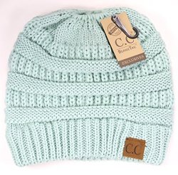 Crane Clothing Co. Women's Solid Classic Cc Beanie Tail One Size Mint