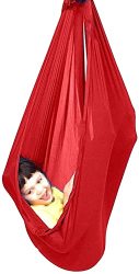 Yxyh Sensory Swing Kids Indoor Outdoor Therapy Hammock Therapy Swing Hanging Chair For Sensory Needs Autism Adhd Spd Color : Red Size : 150X280CM