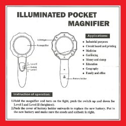 6 LED Magnifier 4X Magnification