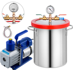 21L Vacuum Chamber And Pump RS-1 Single-stage Rotary Vane Vacuum Pump 21L Chamber Stainless Steel