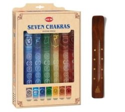 Seven Chakras Incense Sticks & Burner Gift Set- Balance Your Chakras