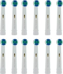 Soniultra 12 Pack Replacement Toothbrush Heads For Oral-b Flexisoft Compatible Model Professional Care Smart Series Triumph Vitality Dual Clean Floss Action Pro White Pro-health Power Precision