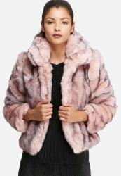 Glamorous Short Faux Fur Coat - Pink & Black