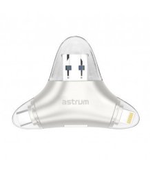 Astrum 3 In 1 E-disk Multi-function Card Reader For Smart Phones - AA220