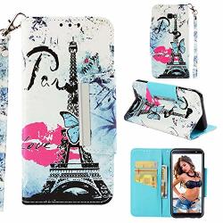 Starcity Samsung Galaxy J4 Plus Case Pu Leather Wallet Case Folio Flip Case Stand Cover With Card Slots Wrist Strap For Samsung Galaxy J4