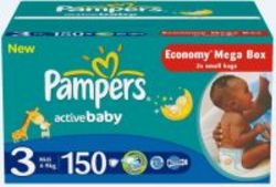 Pampers Active Baby Midi Size 3 - Pack of 150