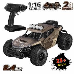 Shinepick Rc Car 4WD Remote Control Car For Kids 1 16 Scale 2.4 Ghz Off Road Rc Car With 2 Rechargeable Batteries High Speed Toy