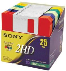 Sony 2HD 3.5" Ibm Formatted Floppy Disks 25-PACK Discontinued By Manufacturer