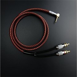 Monster Audio Cable Stereo Male 3.5MM To 2 Rca 90 Angle -1M 3 Feet Hi-fi For Audiophile MP3 4 Cd PC Ipad