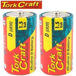 Tork Craft LR20 2S D 1.5V Battery X2 Pack Shrink Wrap Moq 48 BATLR20-2S