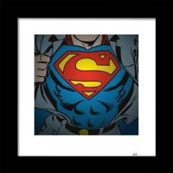 DC Comics Superman Torso Framed Print 40x40cm