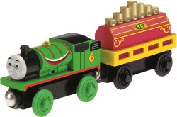 Fisher-price Thomas & Friends Wooden Railway Percy's Musical Ride Train - Bat...