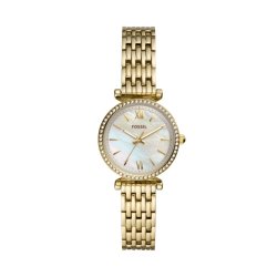 Fossil Carlie MINI Three-hand Gold-tone Stainless Steel Watch