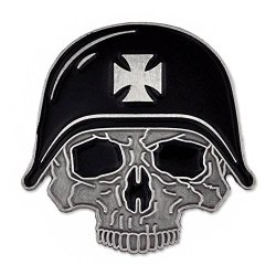 Pinmart Skull Helmet Cross Biker Motorcycle Vest Jacket Lapel Pin