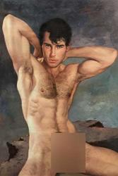 Art Prints Male Nude Painting Canvas Transfer From Original Oil Painting With Hand-painted Detail Handsome Young Men Gay Art Giclee Canvas For Wall Art