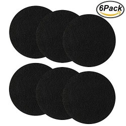 Resinta 6 Pieces Compost Bin Filters Kitchen Activated Carbon Filters Compost Bin Replacement Filters 6.25 Inches Round