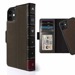 Twelve South Bookbook For Iphone 11 3-IN-1 Leather Wallet Case With Display Stand And Removable Magnetic Shell Brown