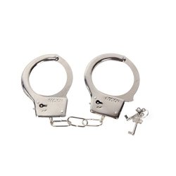 Luoem Halloween Costume Accessories Handcuffs Kids Play Toy Metal Handcuffs With Key For Police Role Play