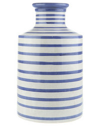 Bali Decorative Blue & White Stripe Vase