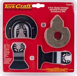 Tork Craft Quick Change Oscilating General Purpose Accessory Kit 4PC