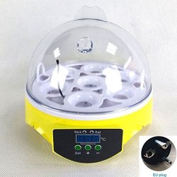 Egg Incubators 7 Eggs Digital Clear Turning Incubator Temperature Control Automatic Hatcher With Transparent Lid For Poultry Duck Bird Chicken Egg Eu
