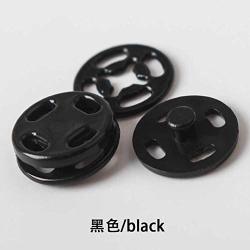 Maslin Hot New 50PS Transparent Black Invisible Button 7MM -21MM Fasteners Button Diy Clothing Sewing Accessories Coat Button Q2 - Color: Black Size: 11.5MM