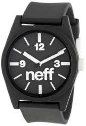Neff Men's NF0201-BLACK Custom Designed Neff And Pu Strap Black Watch