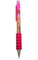 Disney Fairies Tinker Bell Pink Colored Mechanical Pencil W foam Grip
