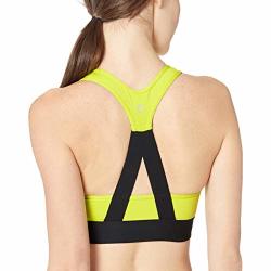 Amazon Brand - Core 10 Women's Cross Back Sports Bra With Removable Cups Green Small