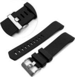 Tuff-Luv Silicone Strap Wristband For Fitbit Charge 2 Black