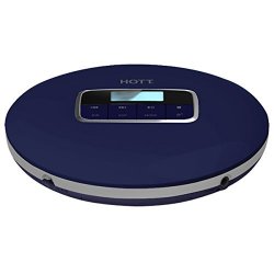 Hott CD511 Portable Cd Player With Anti-skip Protection Shockproof Function Cd Walkman With Lcd Display 3.5MM Headphone Jack And Power Adapter Dark Blue
