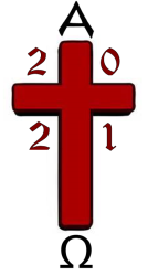 Simple Red Cross Paschal Easter Candle - 100 X 800MM