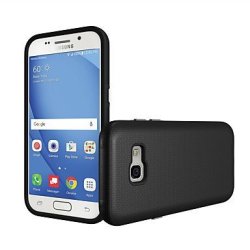 For Samsung Galaxy A5 2017 A7 2017 Case Cover Shockproof Back Cover Solid Color Hard PC A5 2016 Color : Black Compatible Models : Galaxy A7 2017
